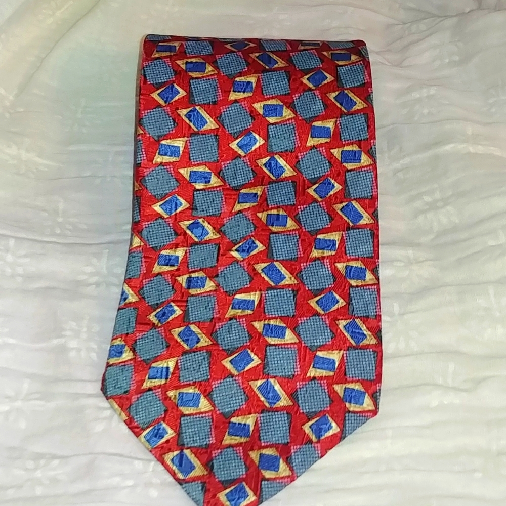 Men's red blue and yellow Ermenegildo Zegna